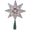 Northlight 8" Lighted Silver and Clear Mosaic Star Christmas Tree Topper - Clear Lights